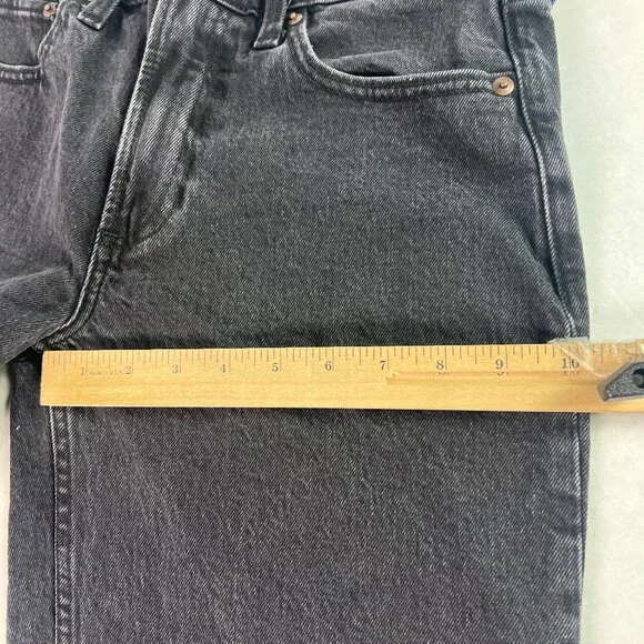 Abercrombie Fitch Jeans Women's 28x30* Low Rise Baggy Black Faded Denim Tag 25R - Picture 14 of 16